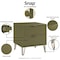 Manhattan Comfort 2-Piece DUMBO Standard 3-Drawer Dresser and DUMBO 2.0 Nightstand in Olive Green 2-DB02-OG - alternate 7
